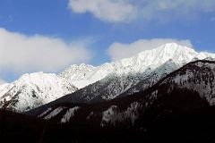29B Mystic Peak Afternoon From Trans Canada Highway Driving Between Banff And Lake Louise in Winter